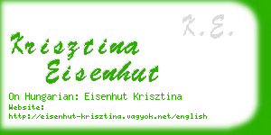 krisztina eisenhut business card